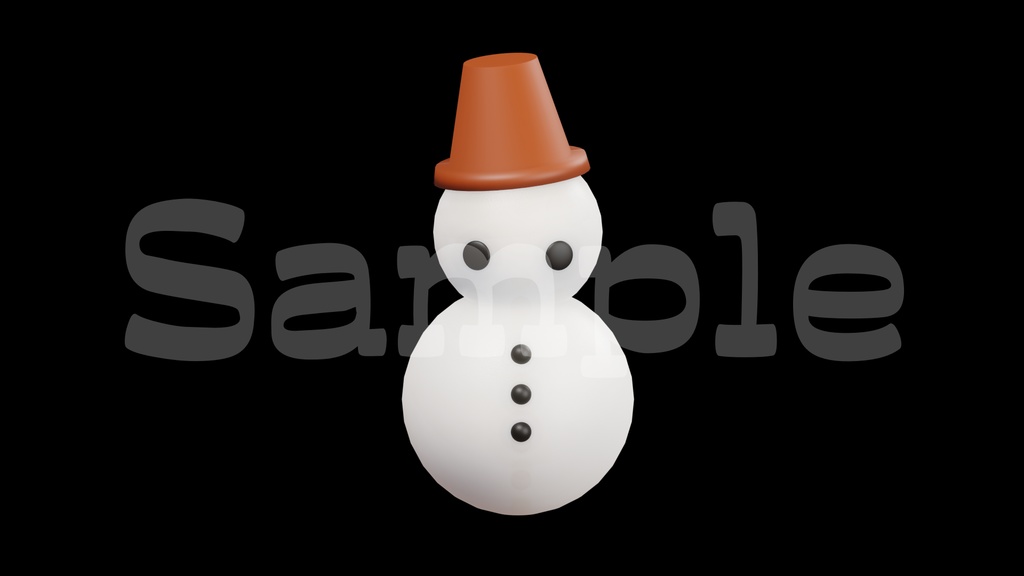 【雪だるまの画像】全5色・透過素材・動画途中・エンディング・OBSで使える