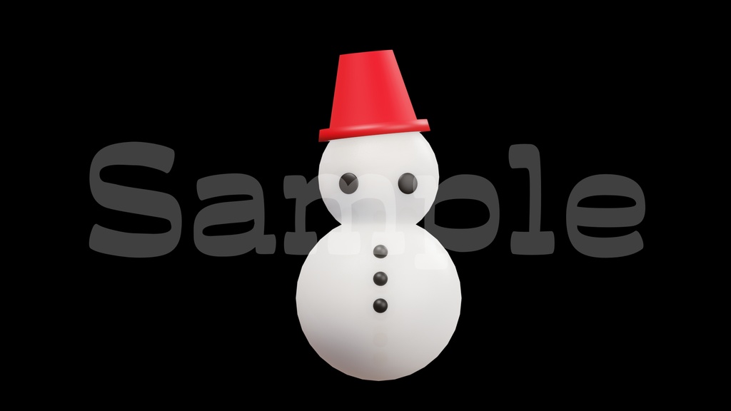 【雪だるまの画像】全5色・透過素材・動画途中・エンディング・OBSで使える