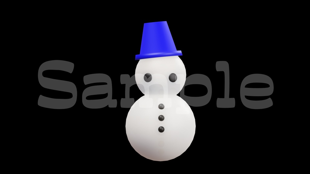 【雪だるまの画像】全5色・透過素材・動画途中・エンディング・OBSで使える