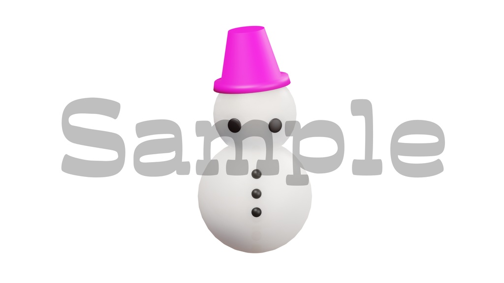 【雪だるまの画像】全5色・透過素材・動画途中・エンディング・OBSで使える