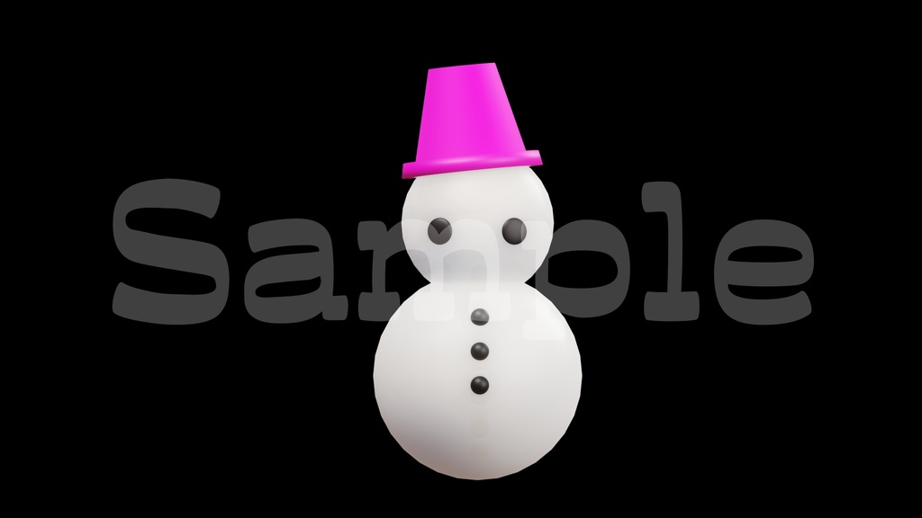 【雪だるまの画像】全5色・透過素材・動画途中・エンディング・OBSで使える