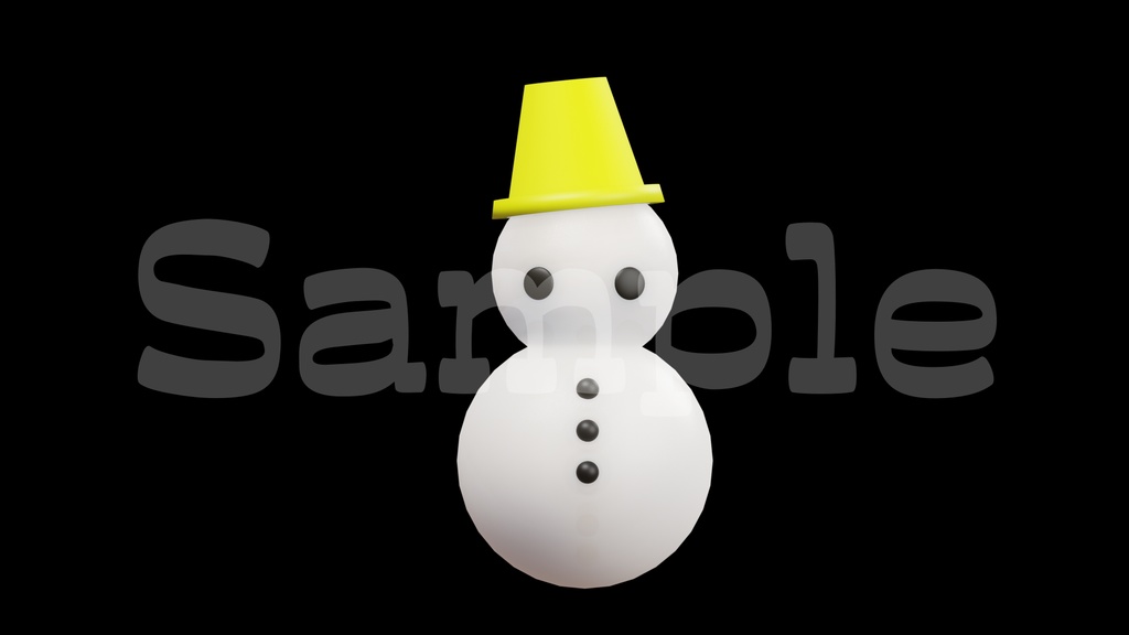 【雪だるまの画像】全5色・透過素材・動画途中・エンディング・OBSで使える