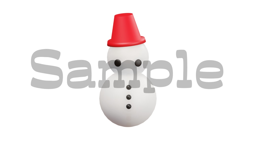 【雪だるまの画像】全5色・透過素材・動画途中・エンディング・OBSで使える