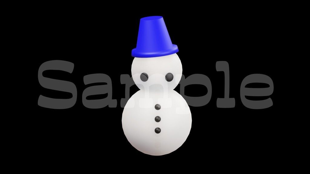 【雪だるまの画像】全5色・透過素材・動画途中・エンディング・OBSで使える