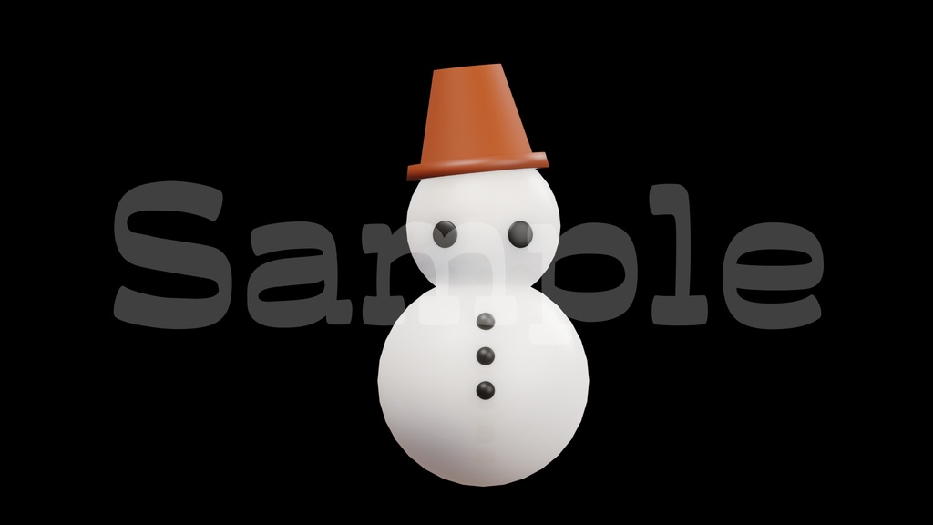 【雪だるまの画像】全5色・透過素材・動画途中・エンディング・OBSで使える