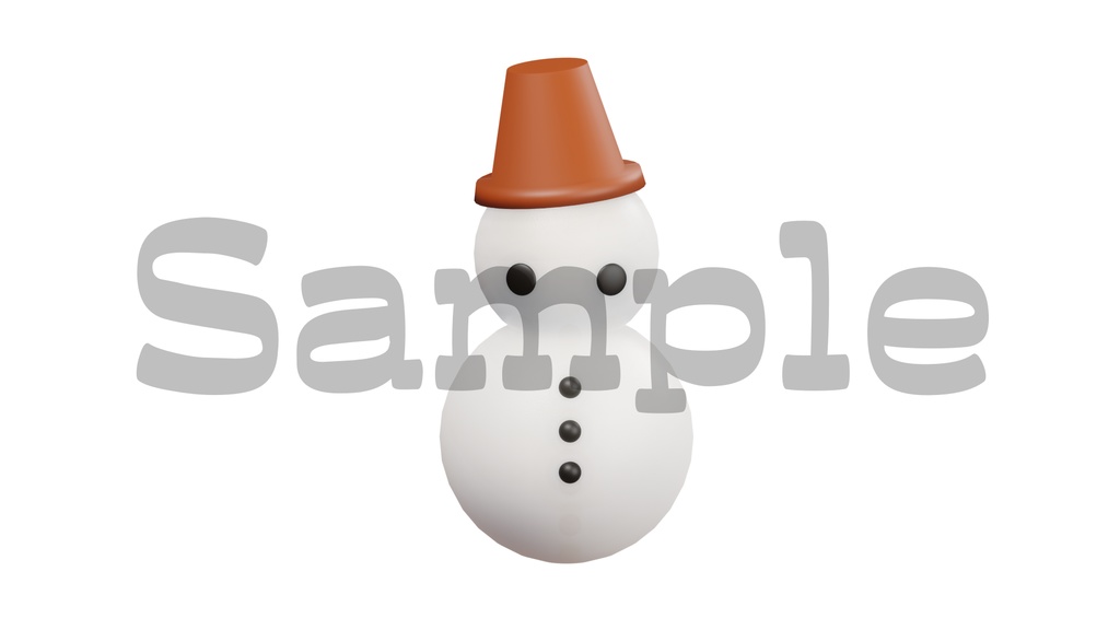 【雪だるまの画像】全5色・透過素材・動画途中・エンディング・OBSで使える