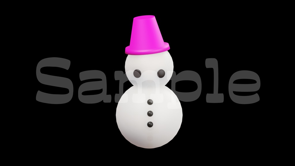 【雪だるまの画像】全5色・透過素材・動画途中・エンディング・OBSで使える