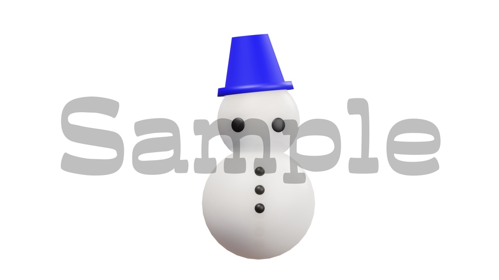 【雪だるまの画像】全5色・透過素材・動画途中・エンディング・OBSで使える