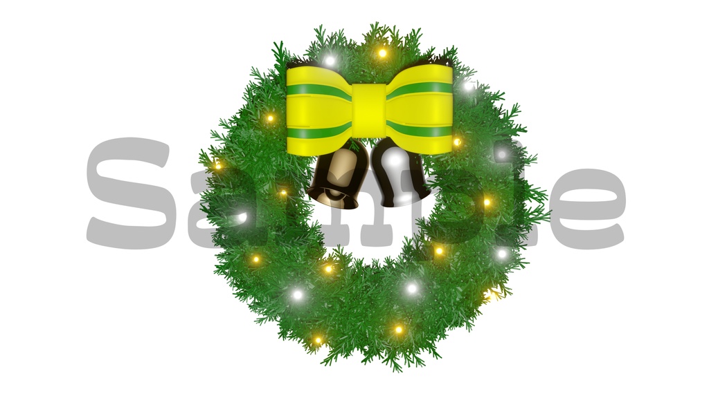 【光るクリスマスリース1】10色展開・光る素材・透過素材・ループ素材・動画途中・エンディング・OBSで使える