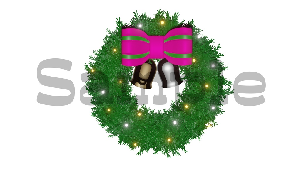 【クリスマスリース画像】透過素材・動画途中・エンディング・OBSで使える