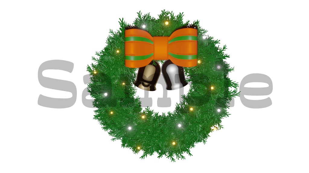 【クリスマスリース画像】透過素材・動画途中・エンディング・OBSで使える