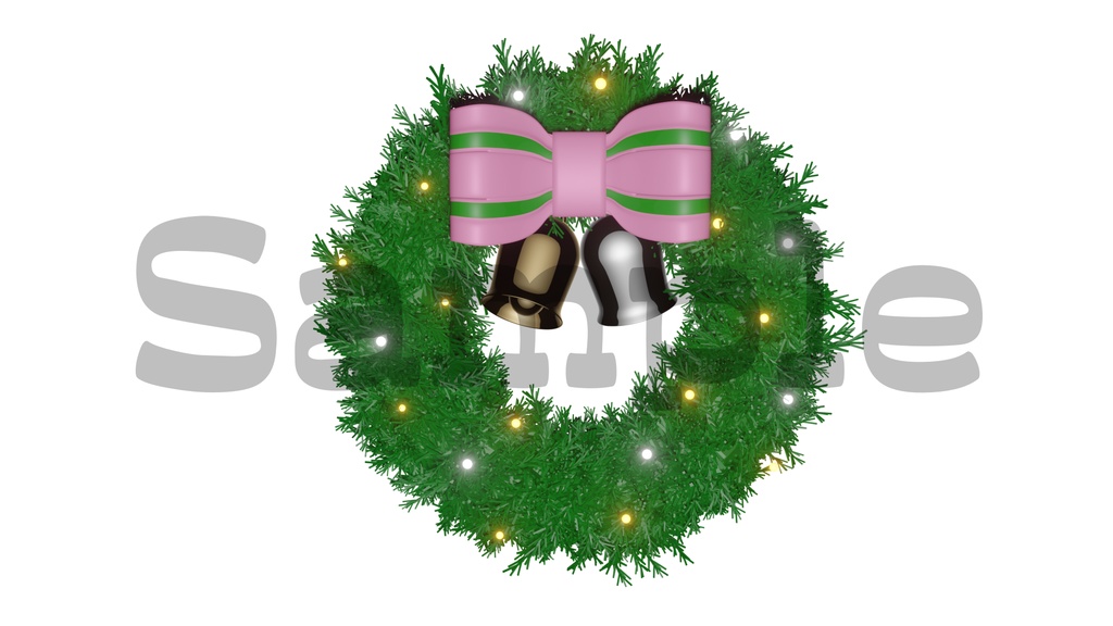 【クリスマスリース画像】透過素材・動画途中・エンディング・OBSで使える