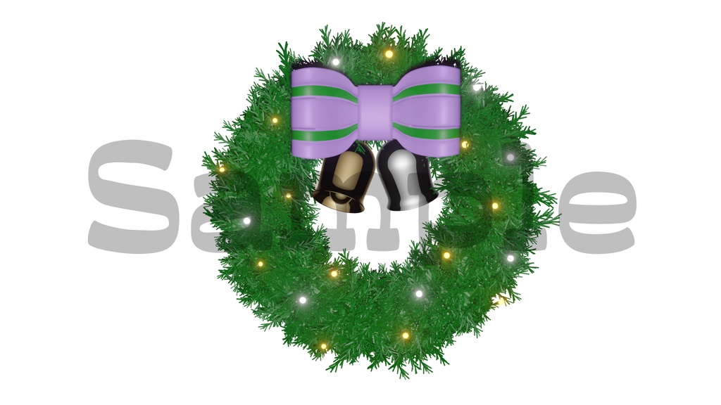 【クリスマスリース画像】透過素材・動画途中・エンディング・OBSで使える