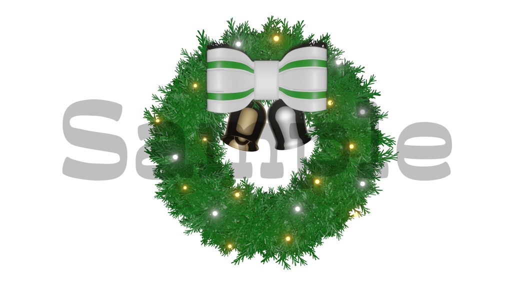【クリスマスリース画像】透過素材・動画途中・エンディング・OBSで使える