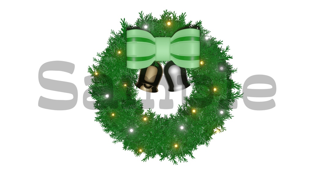 【クリスマスリース画像】透過素材・動画途中・エンディング・OBSで使える