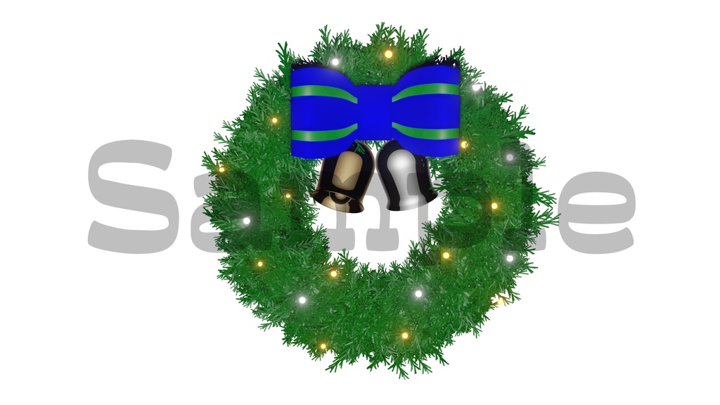 【クリスマスリース画像】透過素材・動画途中・エンディング・OBSで使える