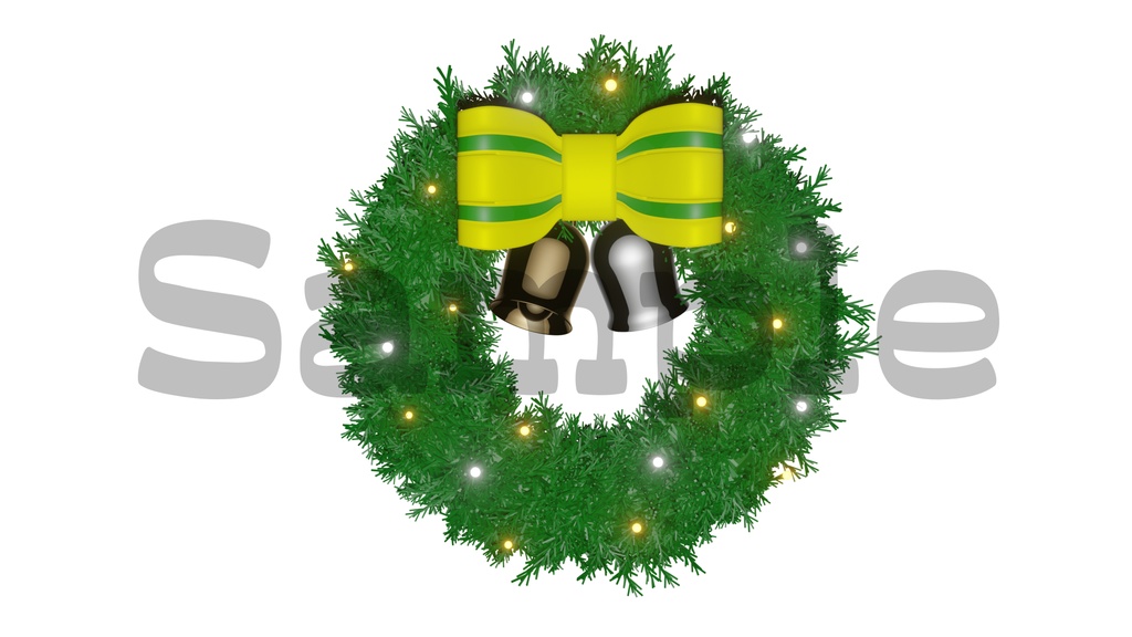 【クリスマスリース画像】透過素材・動画途中・エンディング・OBSで使える