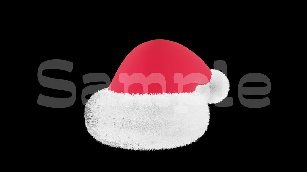 【サンタ帽画像】0円あります・透過素材・動画途中・エンディング・OBSで使える