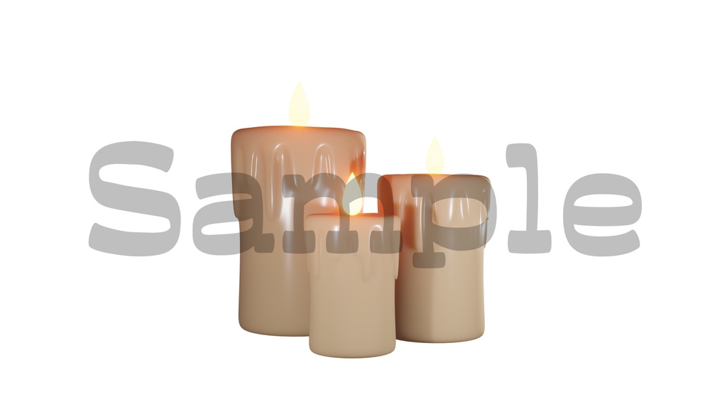 【ロウソクの画像】透過素材・動画途中・エンディング・OBSで使える