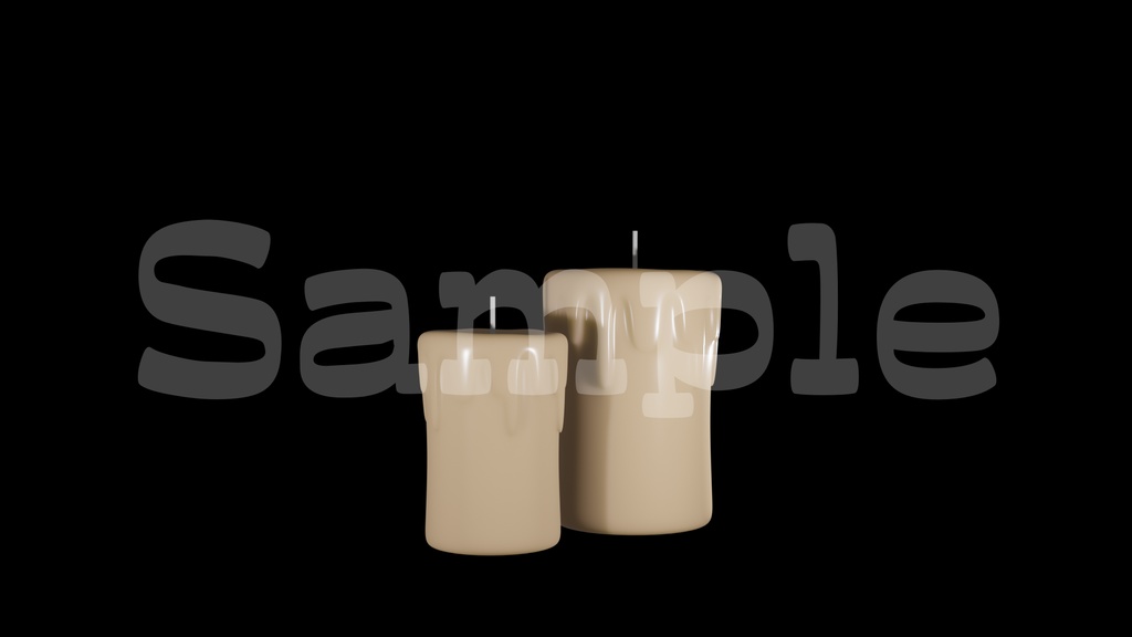 【ロウソクの画像】透過素材・動画途中・エンディング・OBSで使える