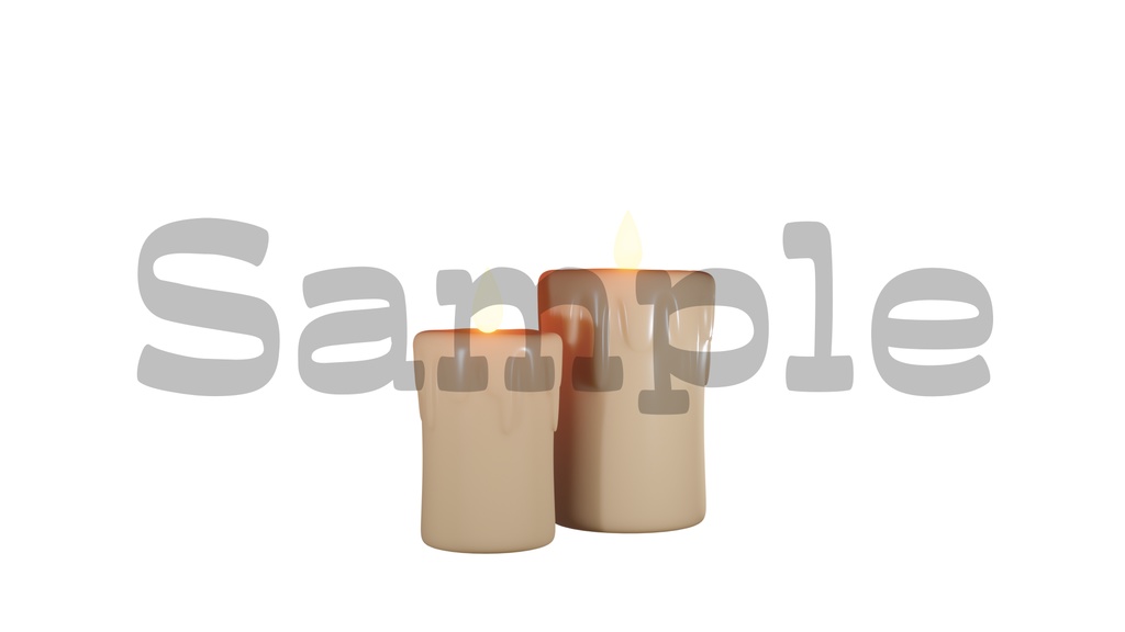 【ロウソクの画像】透過素材・動画途中・エンディング・OBSで使える