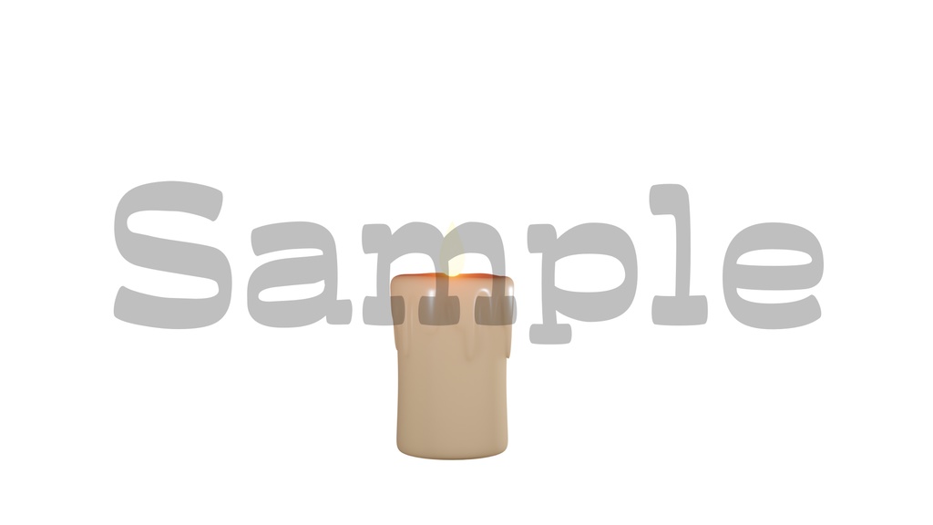 【ロウソクの画像】透過素材・動画途中・エンディング・OBSで使える