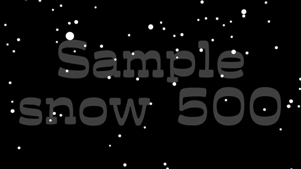 【雪2】動く素材・透過素材・ループ素材・動画途中・エンディング・OBSで使える