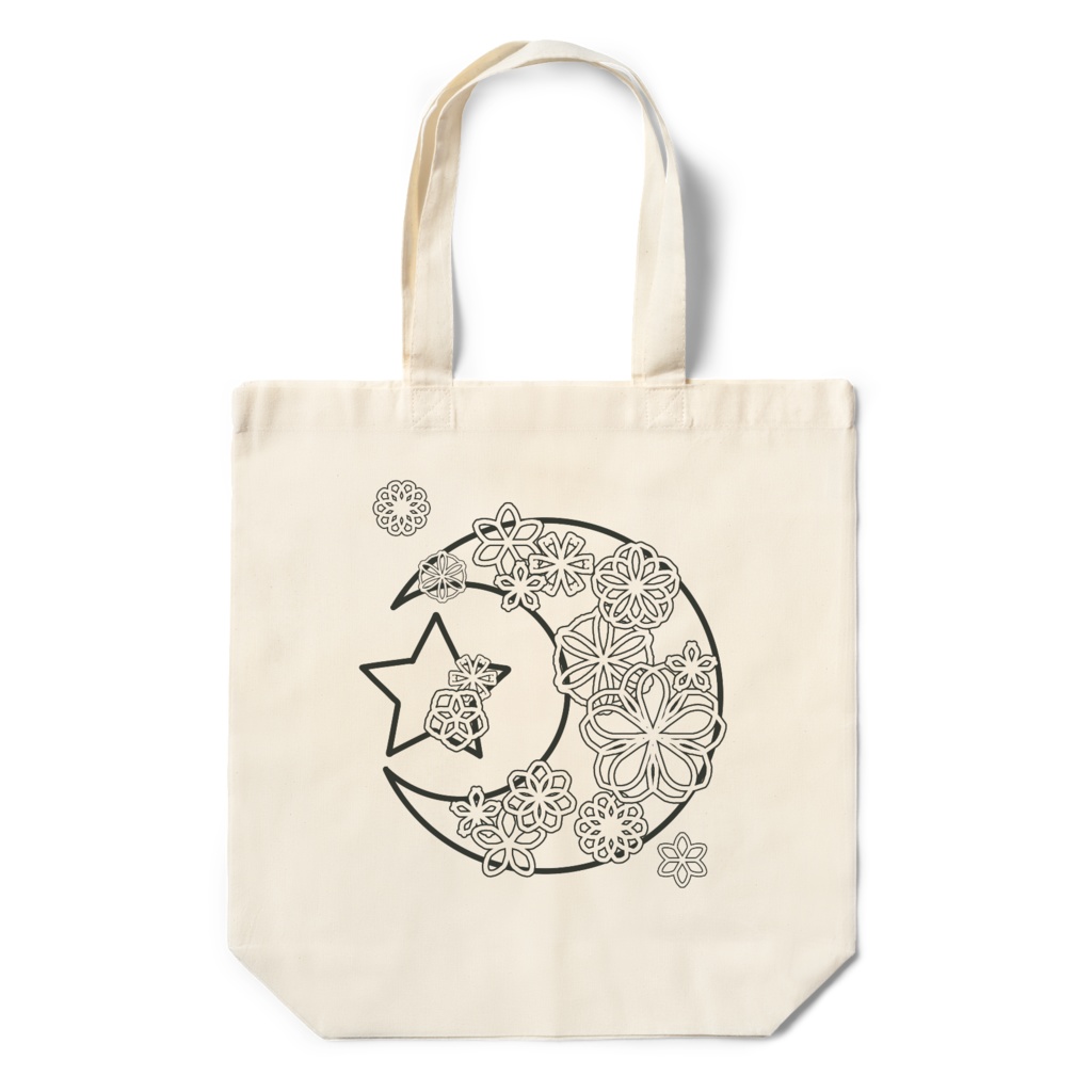 エコバッグ・月に咲く花4
