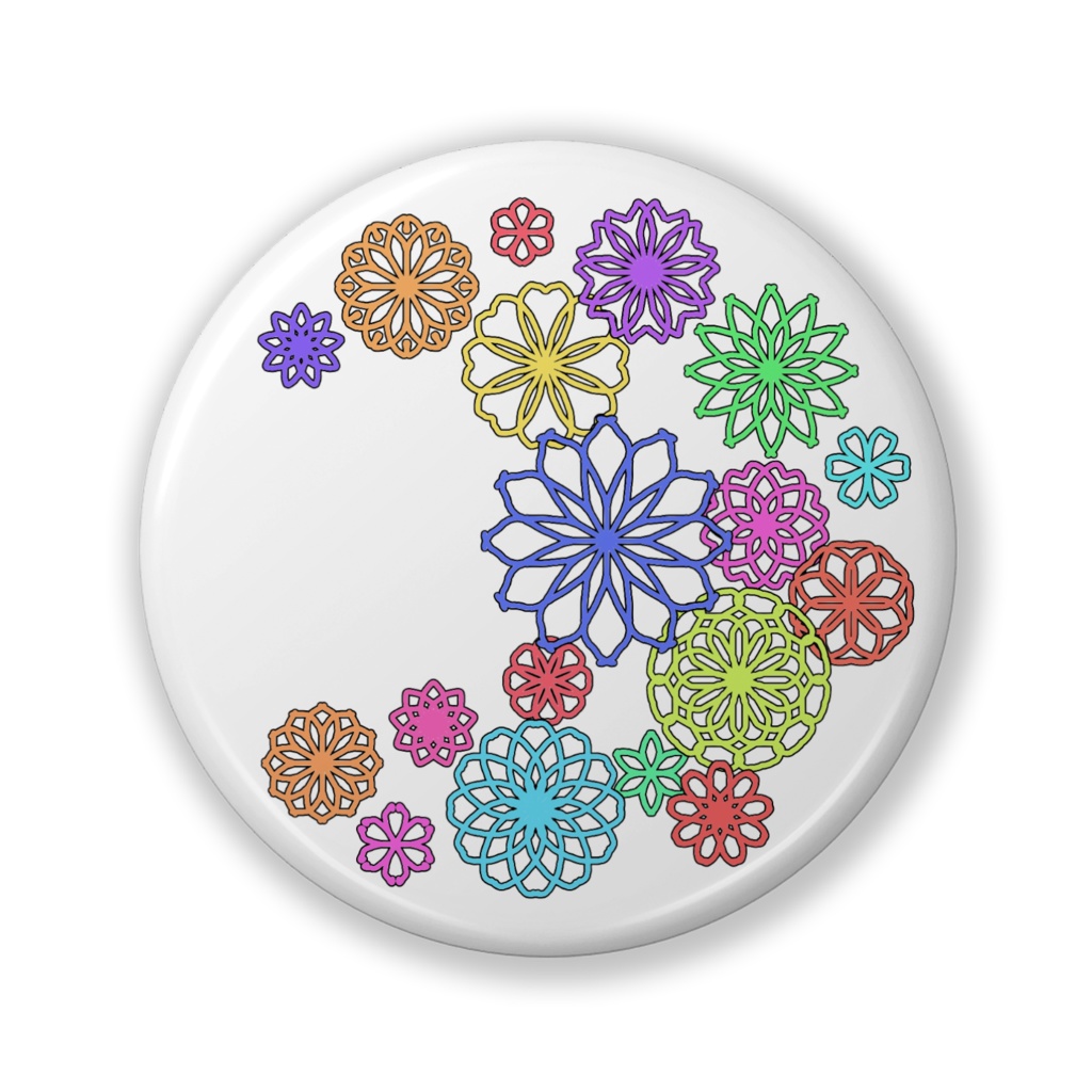 缶バッジ(バリュー)・花・32mm