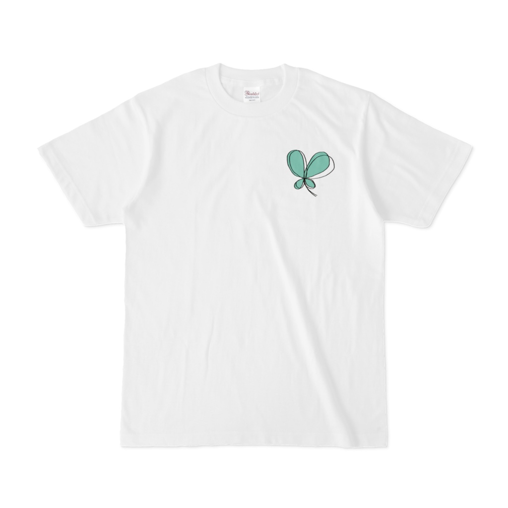 Tシャツ・蝶のような四つ葉のクローバー
