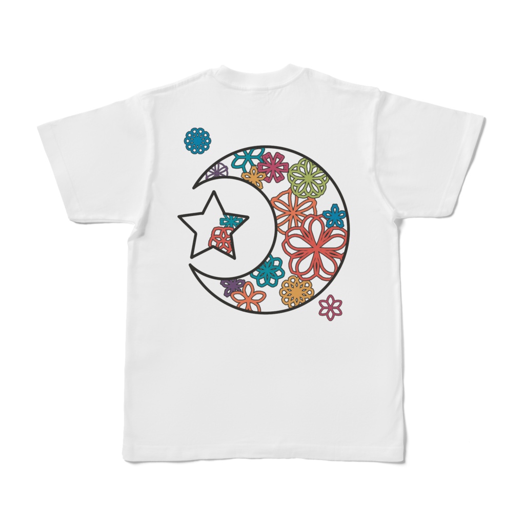 Tシャツ・月に咲く花5