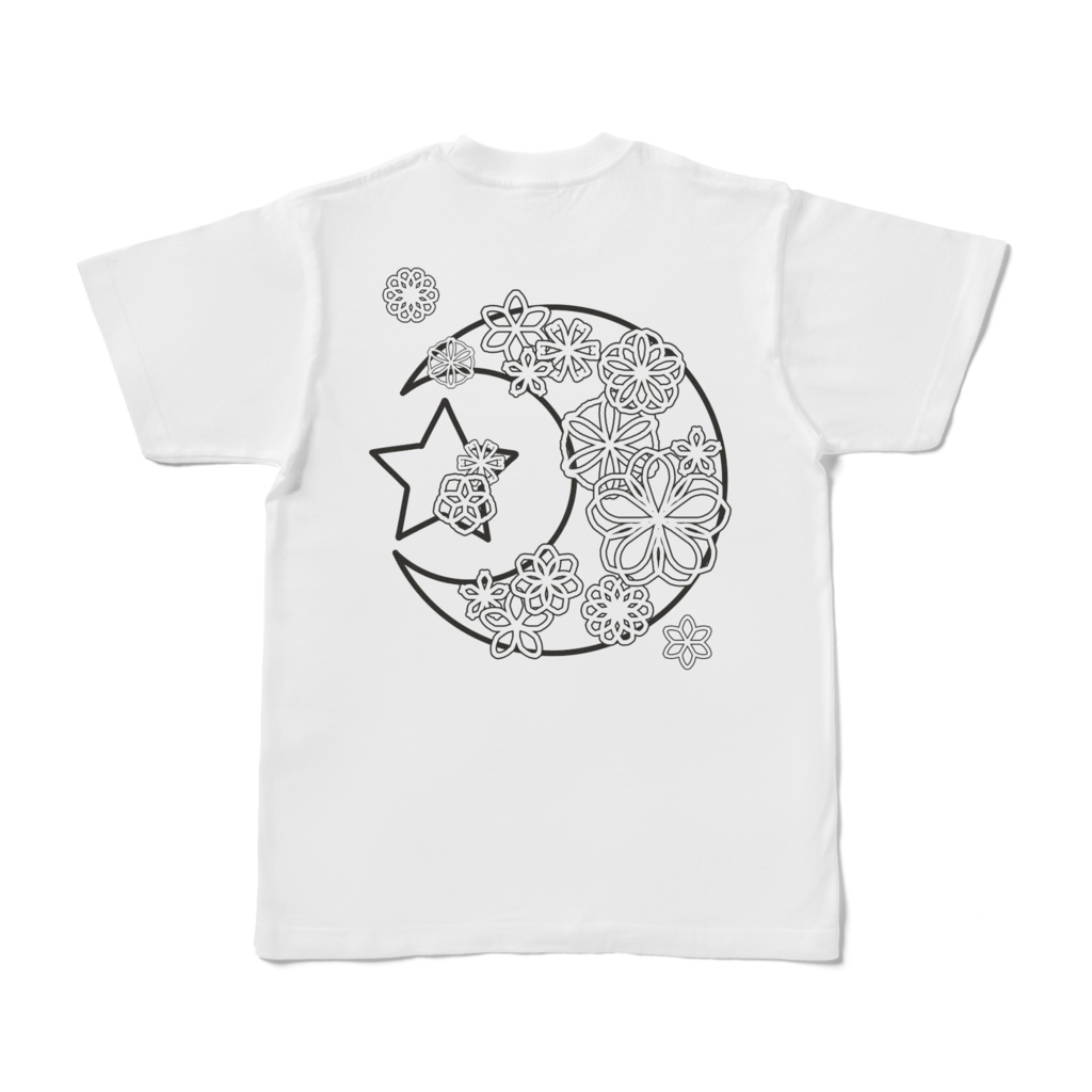 Tシャツ・月に咲く花4