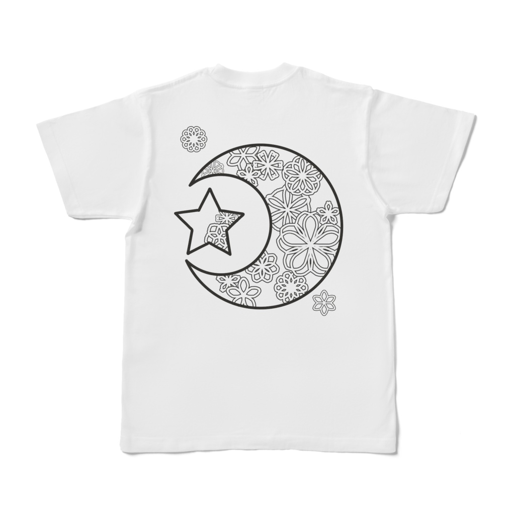 Tシャツ・月に咲く花3