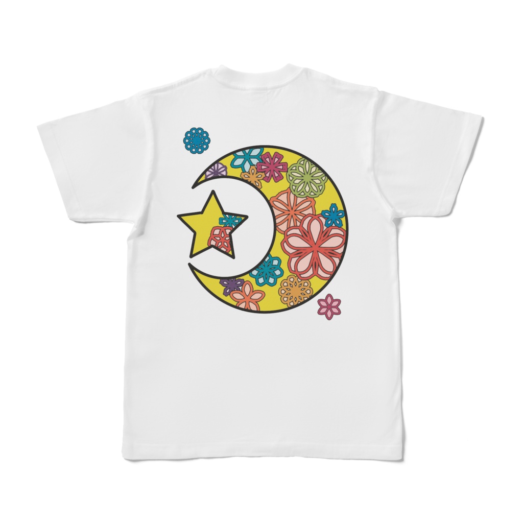 Tシャツ・月に咲く花2