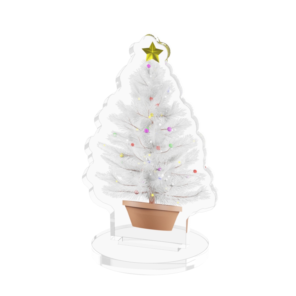 アクリルフィギュア・ホワイトクリスマスツリー