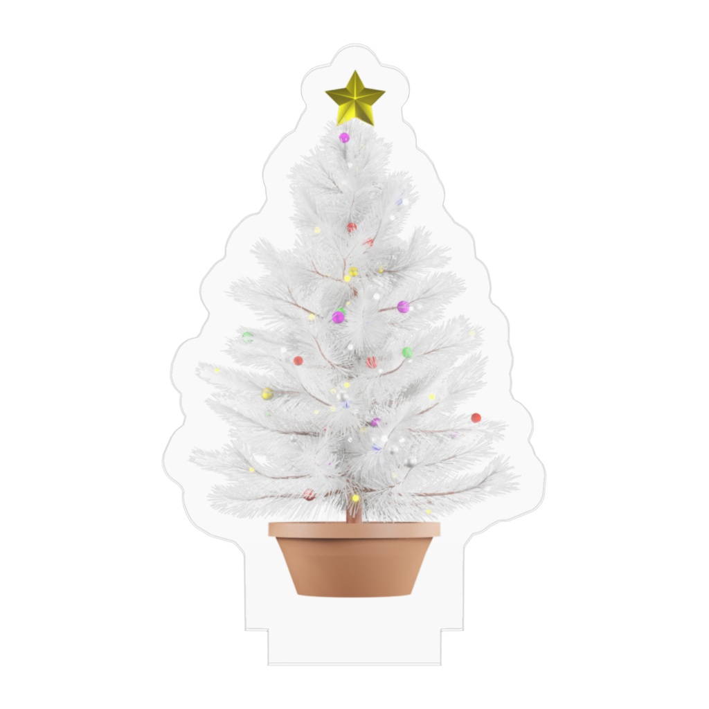 アクリルフィギュア・ホワイトクリスマスツリー