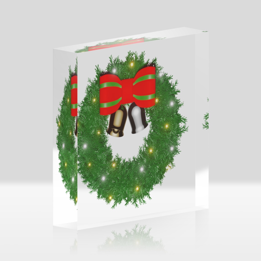 アクリルブロック・クリスマスリース