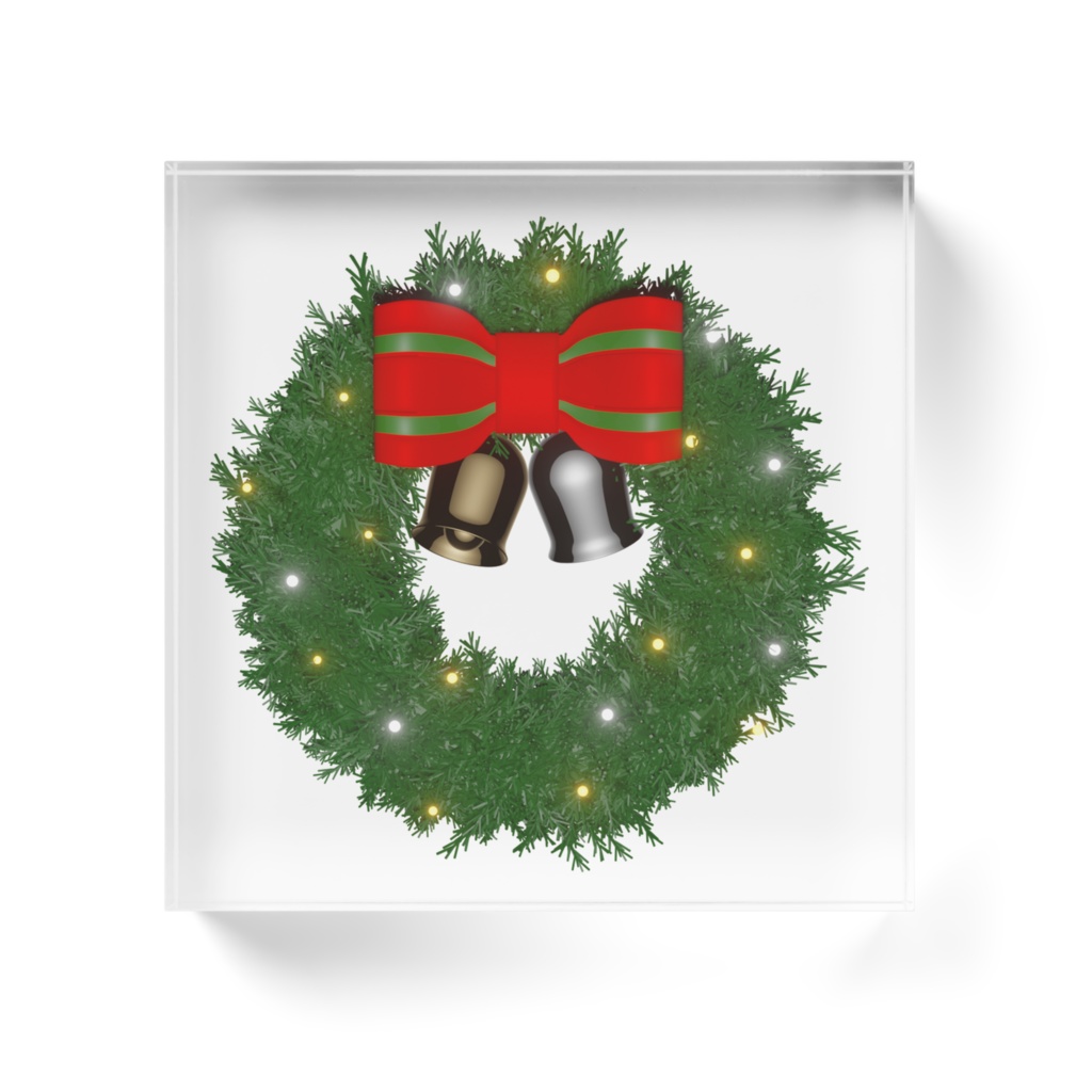 アクリルブロック・クリスマスリース