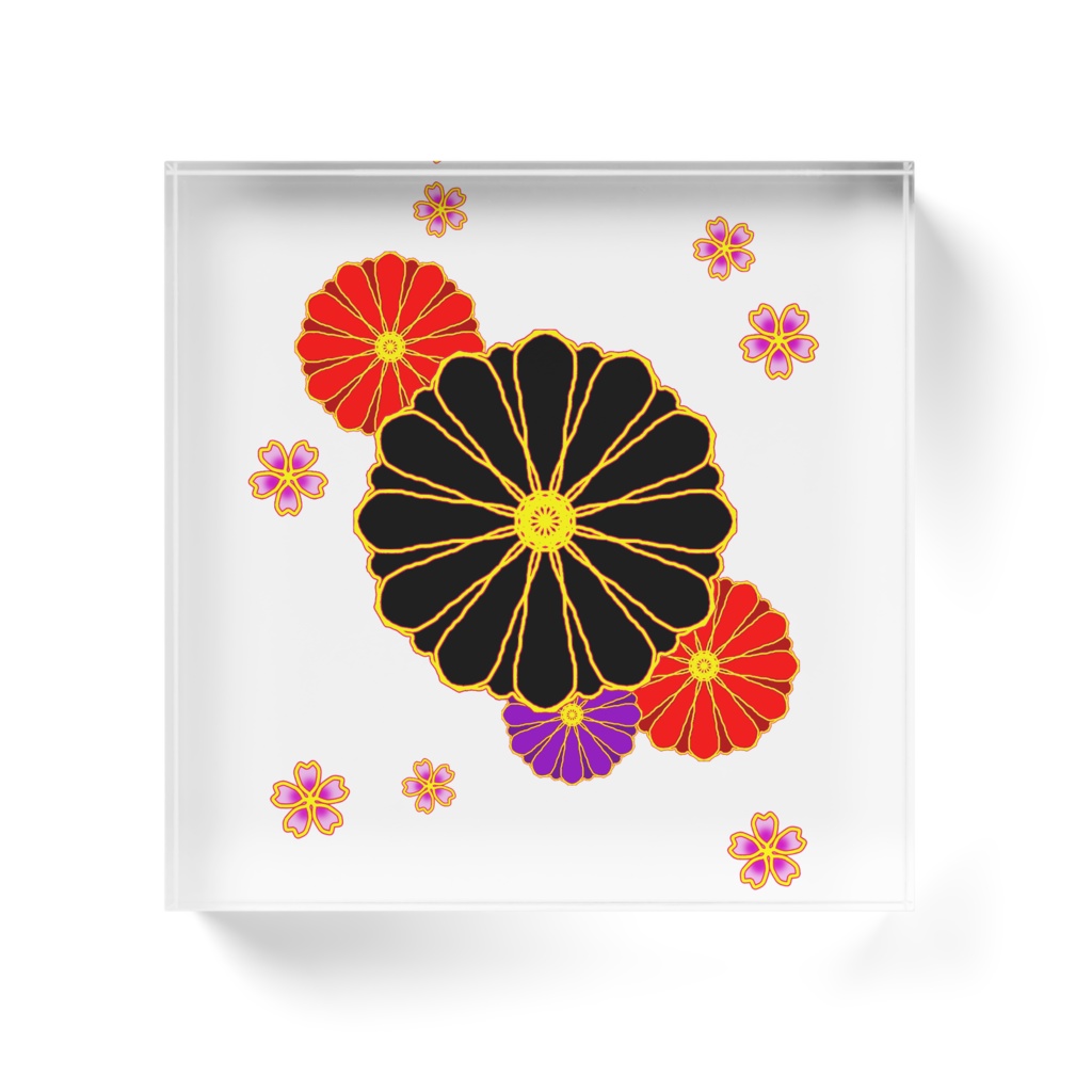 アクリルブロック・花