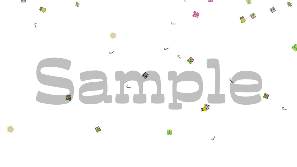 【クリスマス2】動く素材・透過素材・ループ素材・動画途中・エンディング・OBSで使える