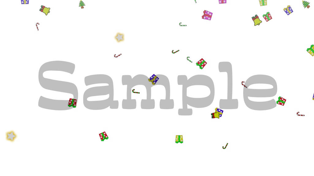 【クリスマス2】動く素材・透過素材・ループ素材・動画途中・エンディング・OBSで使える