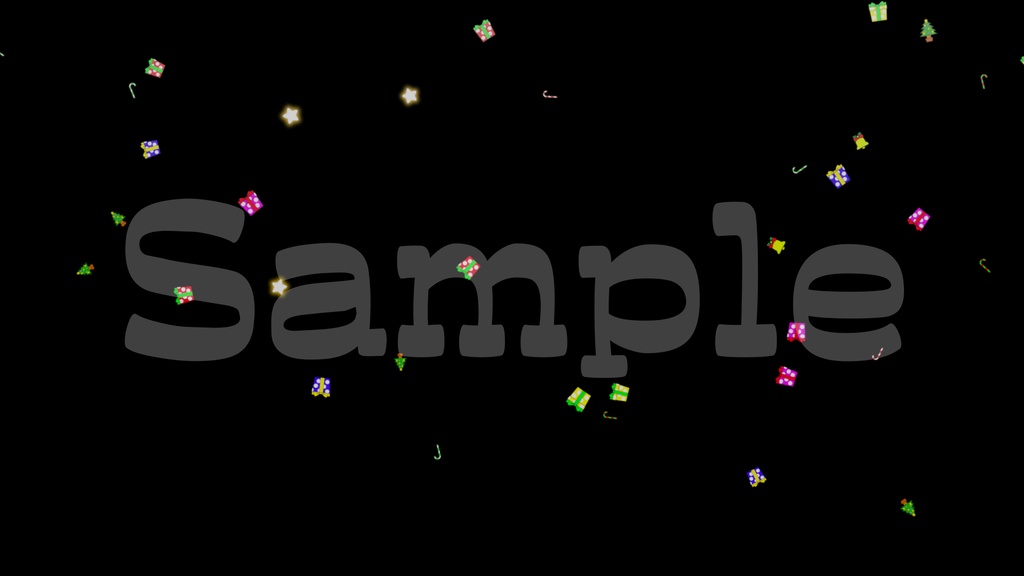 【クリスマス2】動く素材・透過素材・ループ素材・動画途中・エンディング・OBSで使える