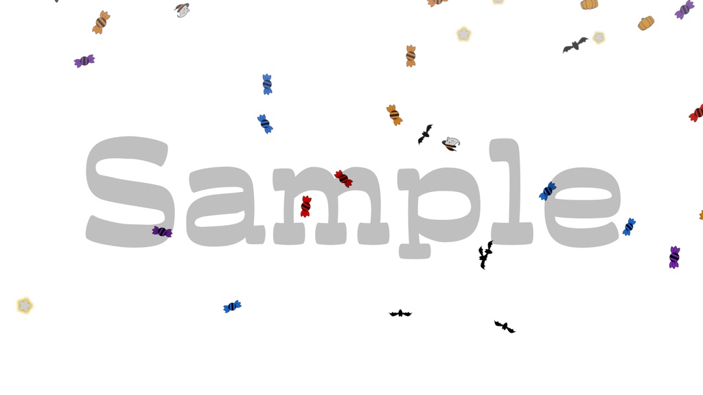 【ハロウィン2】動く素材・透過素材・ループ素材・動画途中・エンディング・OBSで使える