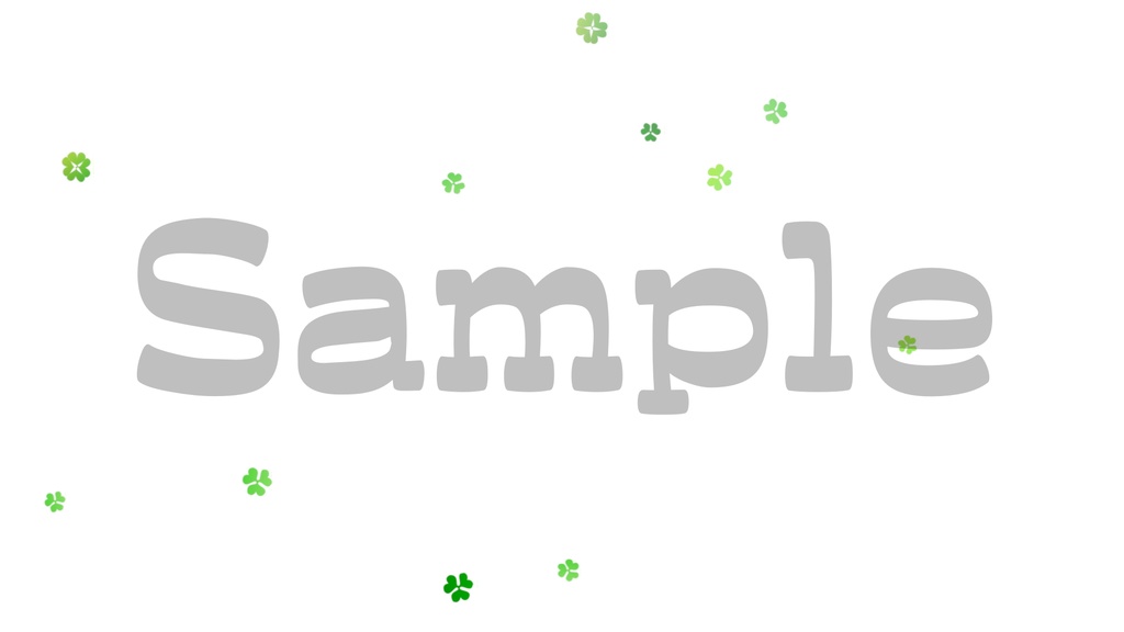 【三つ葉ノクローバー2】動く素材・透過素材・ループ素材・動画途中・エンディング・OBSで使える