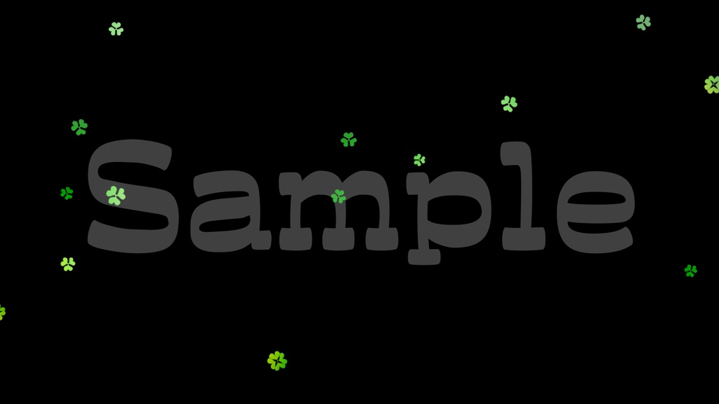 【三つ葉ノクローバー2】動く素材・透過素材・ループ素材・動画途中・エンディング・OBSで使える