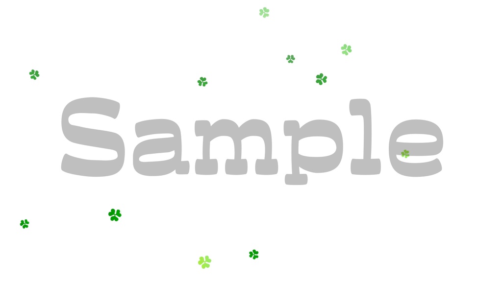 【三つ葉ノクローバー2】動く素材・透過素材・ループ素材・動画途中・エンディング・OBSで使える