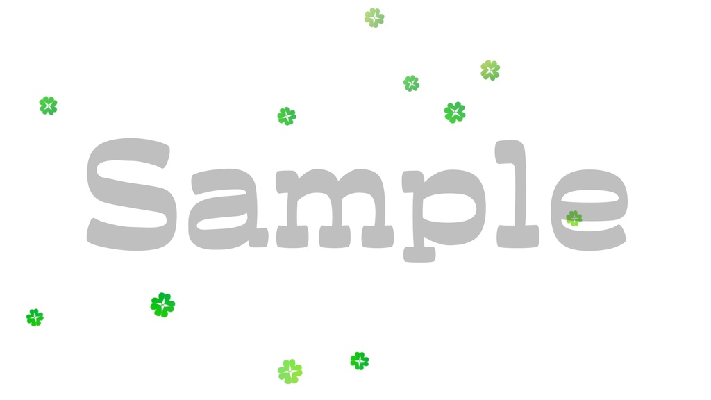 【四つ葉のクローバー2】動く素材・透過素材・ループ素材・動画途中・エンディング・OBSで使える