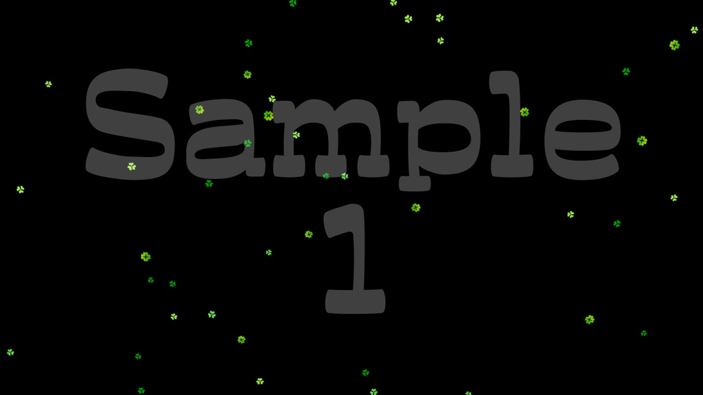 【三つ葉のクローバー3】動く素材・透過素材・ループ素材・動画途中・エンディング・OBSで使える