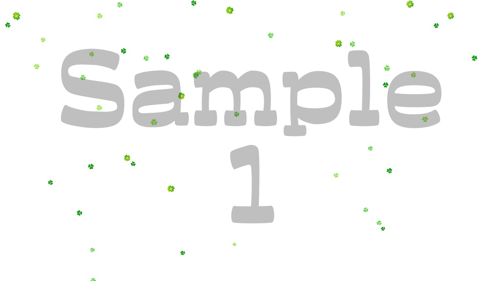 【三つ葉のクローバー3】動く素材・透過素材・ループ素材・動画途中・エンディング・OBSで使える