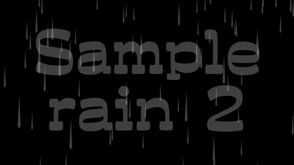 【雨2】動く素材・透過素材・ループ素材・動画途中・エンディング・OBSで使える